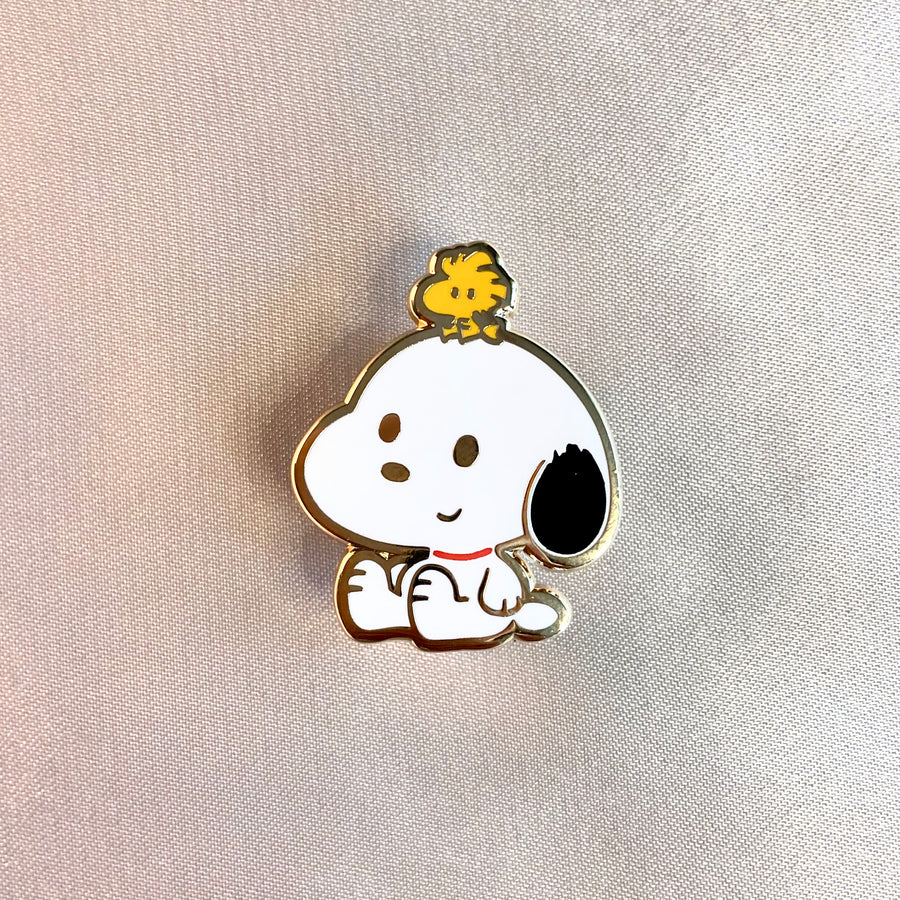 White Dog Pin