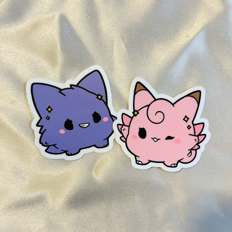 Gengar and Clefairy Stickers