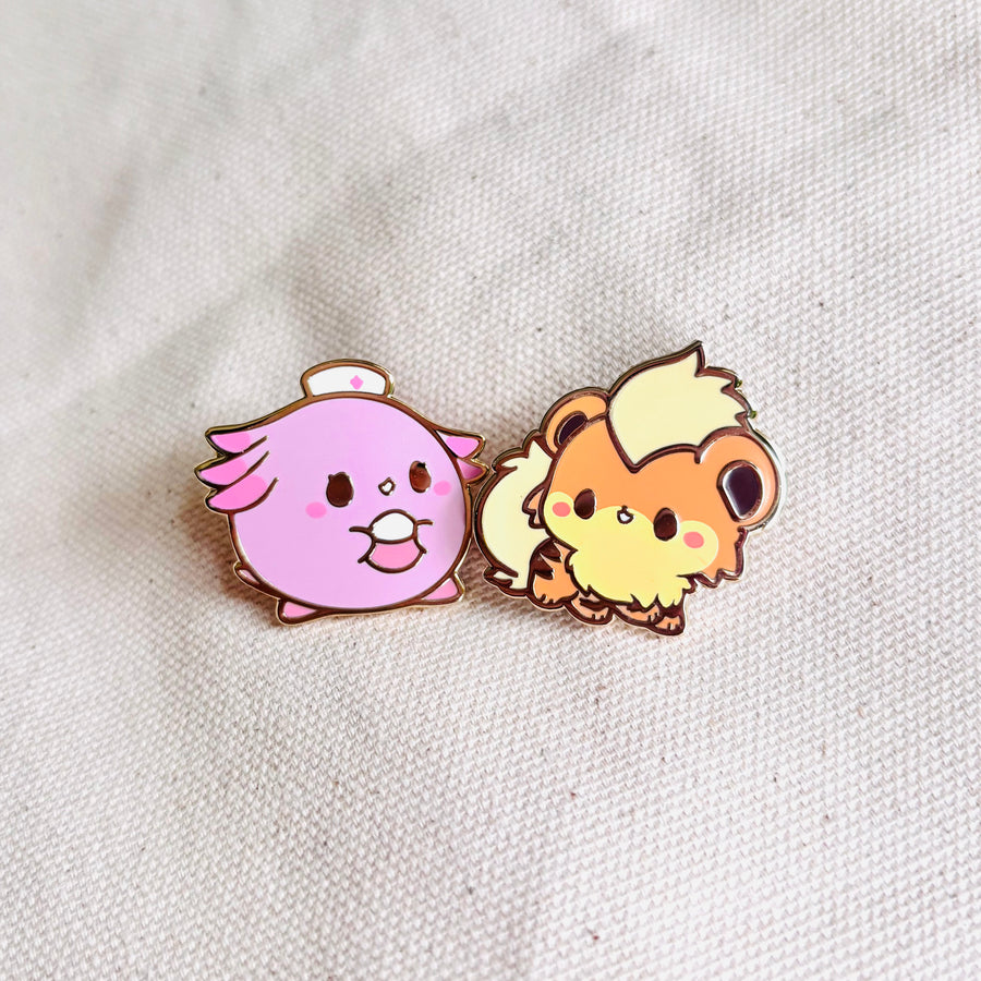 Chansey and Growlith Pins