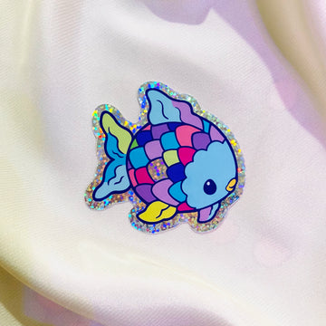 Rainbow Fish Glitter Sticker