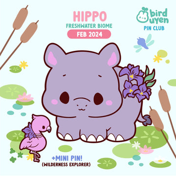 [PATREON EXCLUSIVE] Hippo Friends Pins