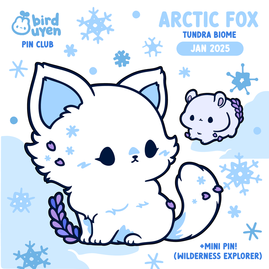 [PATREON EXCLUSIVE] Arctic Fox Friends Pins