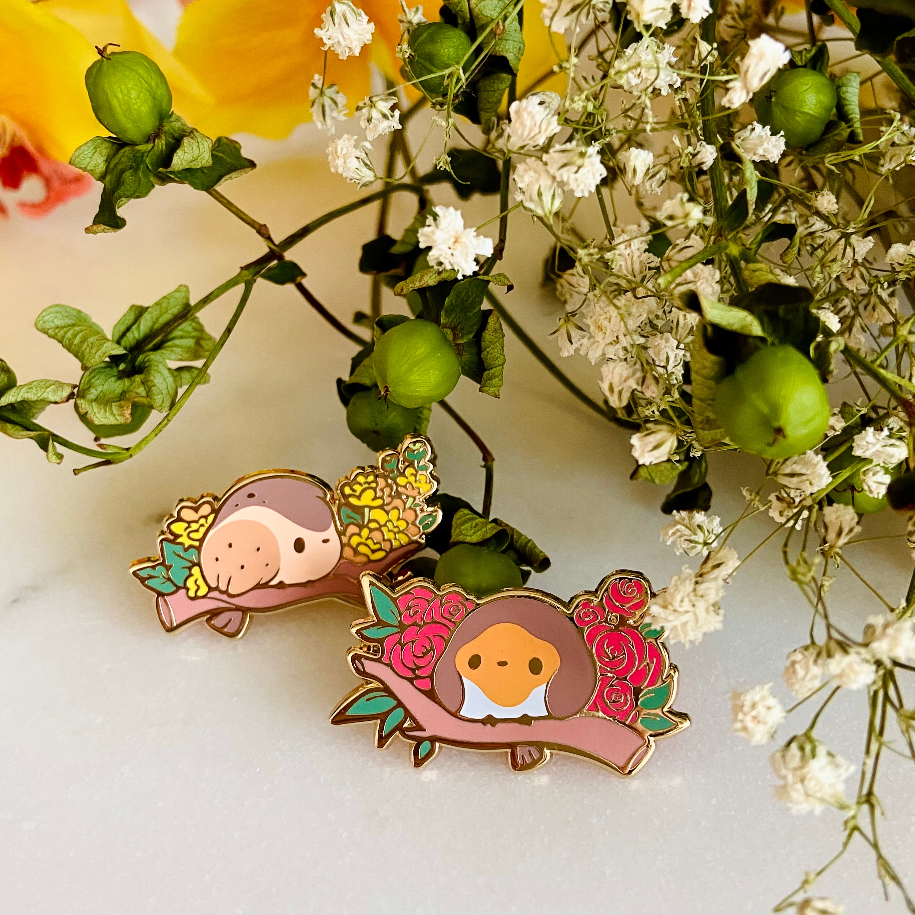 Autumn Bird Pins